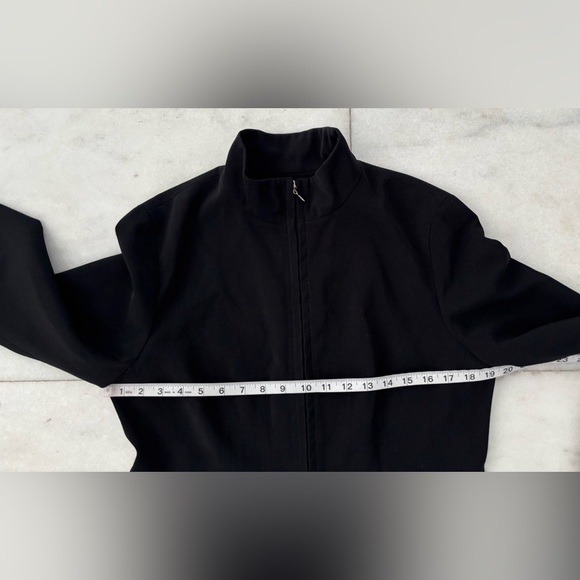 Vintage Donatella Jacket Black Full Zip Long Sleeve Women’s 12 Minimalist - Picture 6 of 10